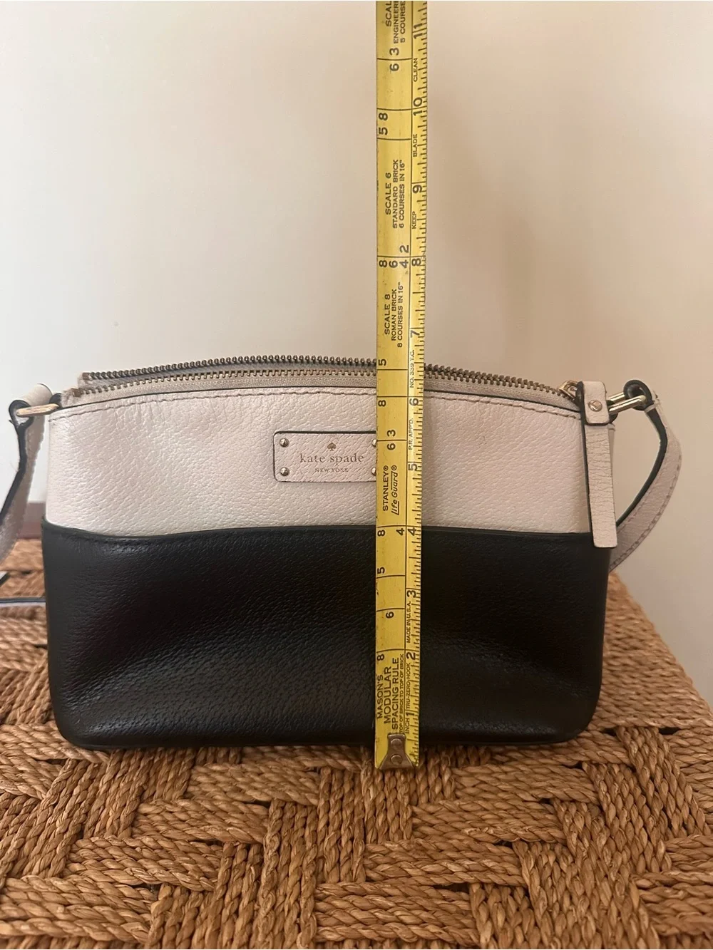 Kate Spade New York Grove Street Millie Black and Cream Two-Tone Crossbody Bag